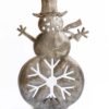 Snowflake Snowman Freestanding Metal Art
