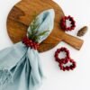 Paper Bead Napkin Ring Set