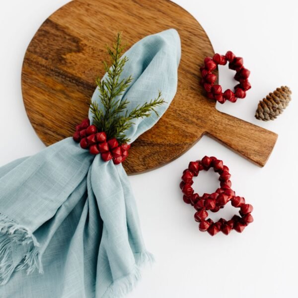 Paper Bead Napkin Ring Set